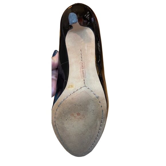 Vince Camuto Black Peep Toe Patent Leather Heels Sz 7 - Picture 9 of 10